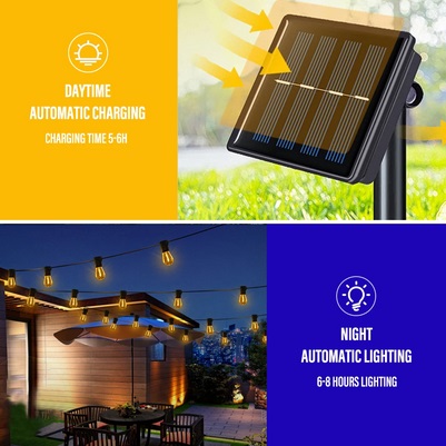 LED Solar String Lights IP65 Waterproof Outdoor Decoration