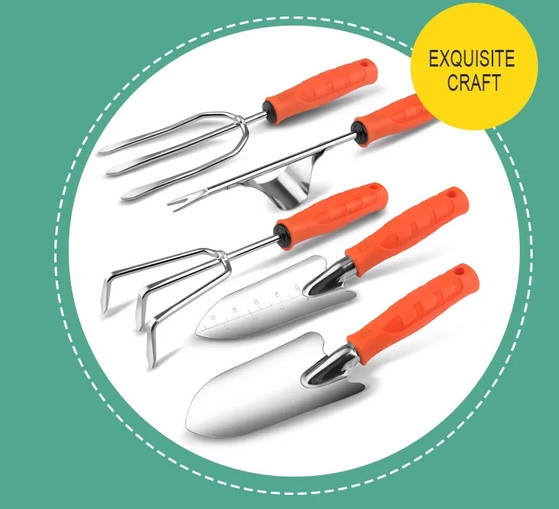 Orange Strainless Steel Branch Pro Pruning Shears Garden Grafting Tools Set