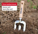 Garden Shovel Rake Spade Set Wooden Handle for Flowers Potted Outdoor Planting Household Plant Garden Tools