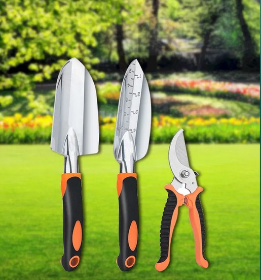 3 Pieces Aluminum Alloy Tree Branch Pruner Garden Clippers Hand Shovel Tool Set